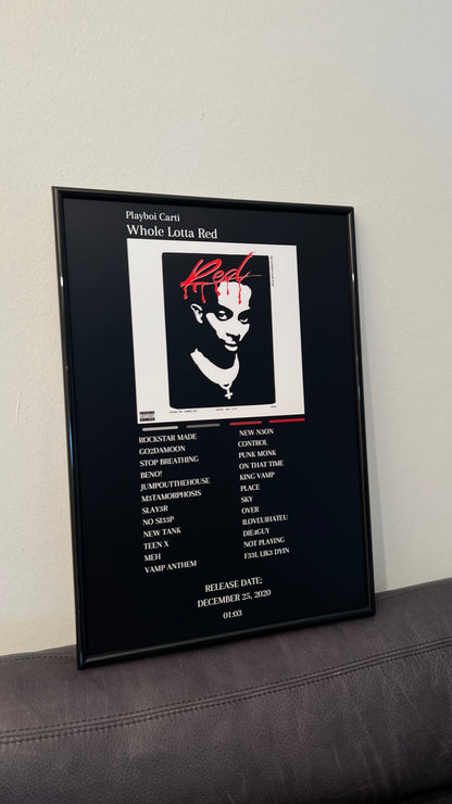 Playboi Carti Whole Lotta Red Album Cover Poster